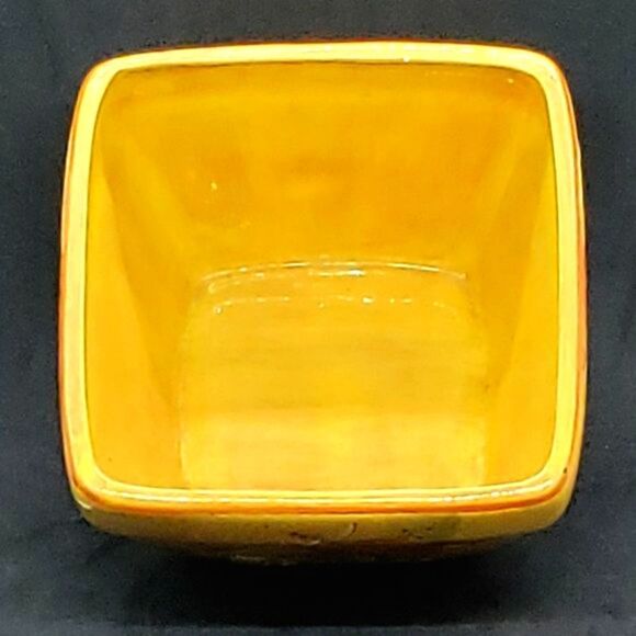 Bella Casa Fall Leaves Acorns Yellow Ceramic Glazed Bowl by GANZ - Picture 5 of 6